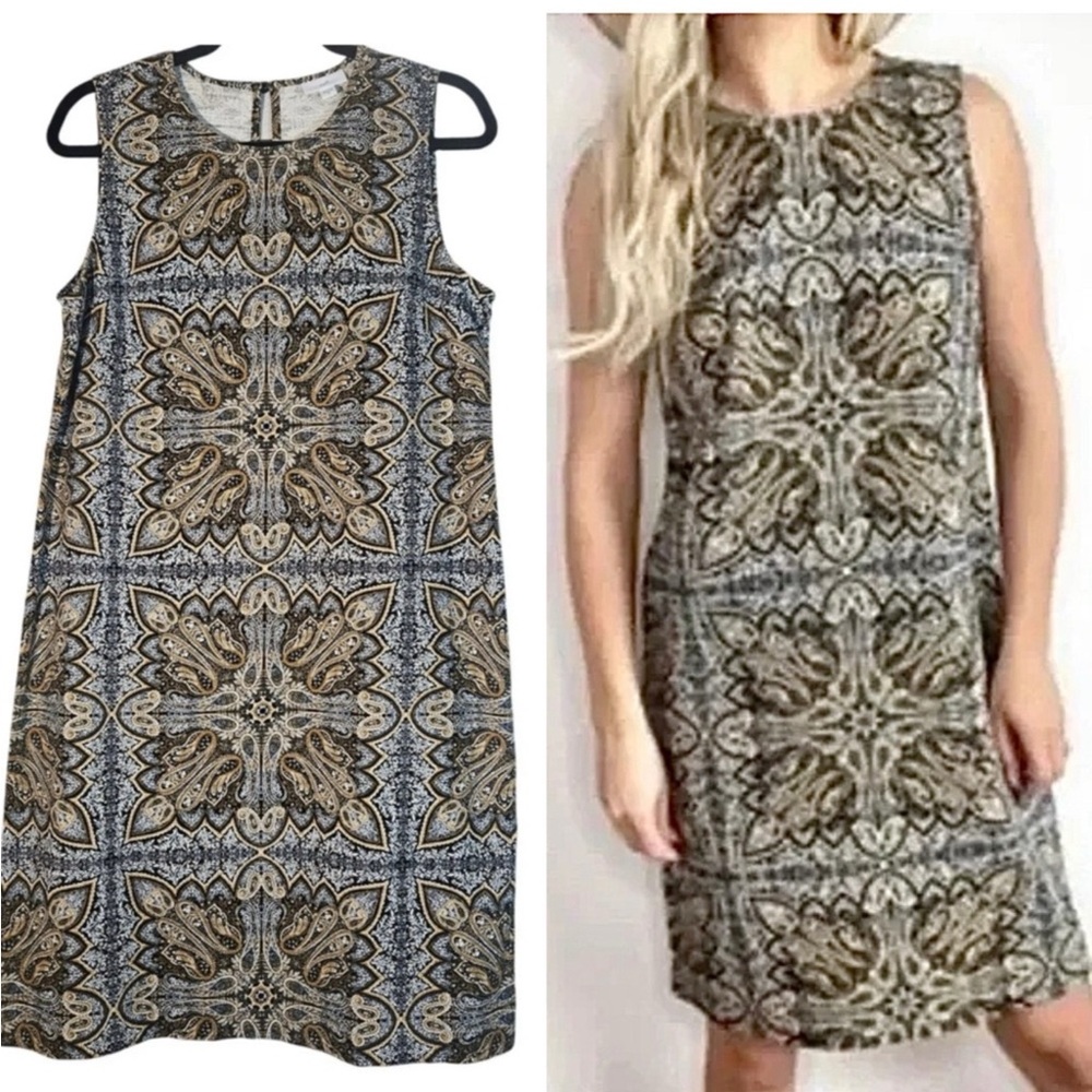 JJill L Sleeveless Patterned Dress